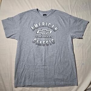 Chevrolet American Classic T-Shirt Men's XL Gray GM Licensed Bowtie